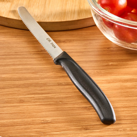 Dr. Inox Schwarzes Tomatenmesser 22cm