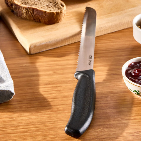 Dr. Inox Bread Knife 32cm, Black