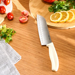 Dr. Inox Santoku Knife 30cm, Cream
