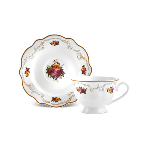 Karaca Forever Bone Antique Gold 26-Piece Breakfast Set