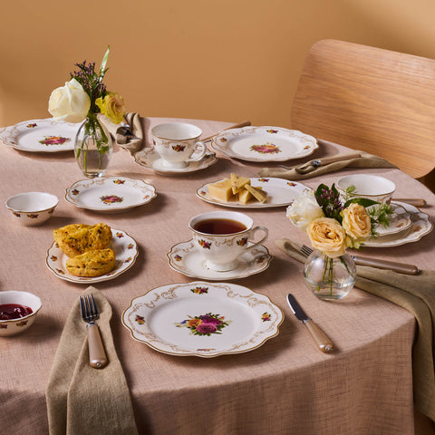 Karaca Forever Bone Antique Gold 26-Piece Breakfast Set