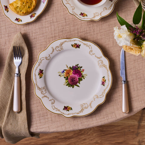 Karaca Forever Bone Antique Gold 26-Piece Breakfast Set