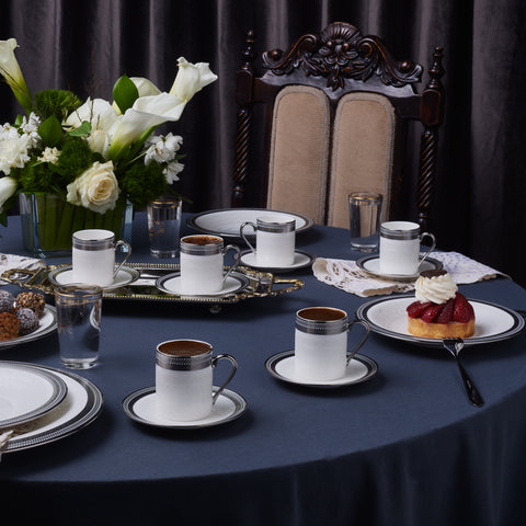 Karaca Royal Bone Kate Kaffeetassenset für 6 Personen, 90 ml