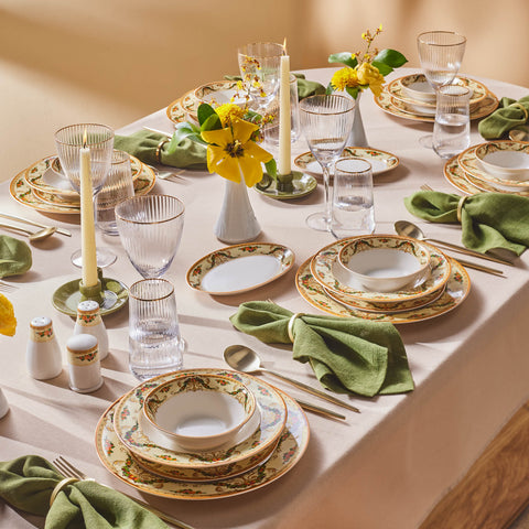 Karaca Forever Bone Orlando 53-Piece Dinner Set for 12 People
