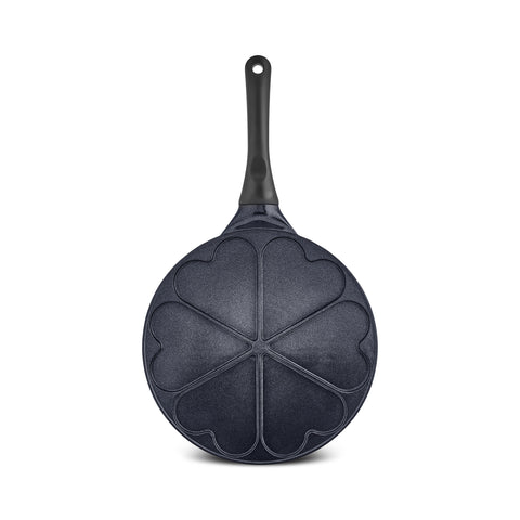 Karaca Fluffy Love Yapışmaz İndüksiyon Seramik Kaplamalı Krep Tavası, 26 cm, Siyah