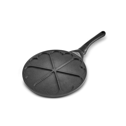 Karaca Fluffy Love Yapışmaz İndüksiyon Seramik Kaplamalı Krep Tavası, 26 cm, Siyah