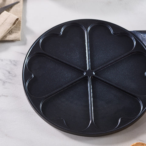 Karaca Fluffy Love Yapışmaz İndüksiyon Seramik Kaplamalı Krep Tavası, 26 cm, Siyah