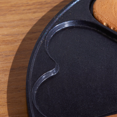 Karaca Fluffy Love Yapışmaz İndüksiyon Seramik Kaplamalı Krep Tavası, 26 cm, Siyah