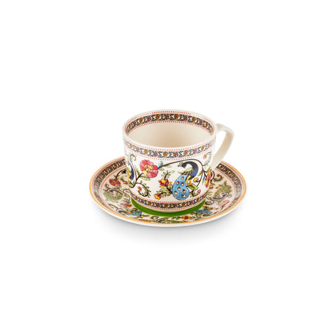 Karaca Yasemen 12-teiliges Bone China Espresso Türkisch-Kaffeetassen-Set für 6 Personen, 80 ml, Mehrfarbig