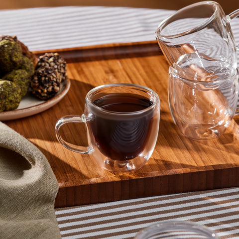 Karaca Olivier 6-teiliges doppelwandiges Espresso- und türkisches Kaff