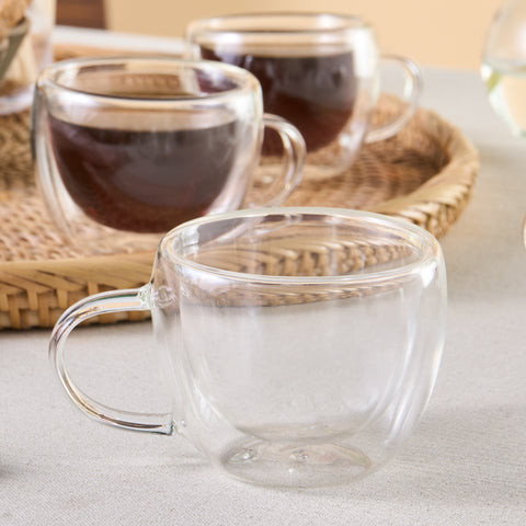 Karaca Olivia 6-teiliges doppelwandiges Espresso- und türkisches Kaffe