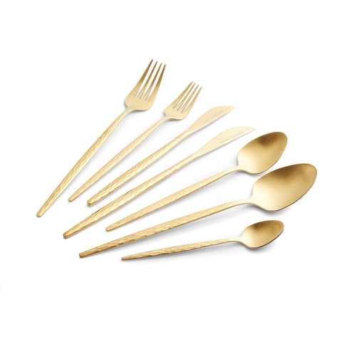 Karaca Callisto 84-Piece Cutlery Set for 12 People, Gold