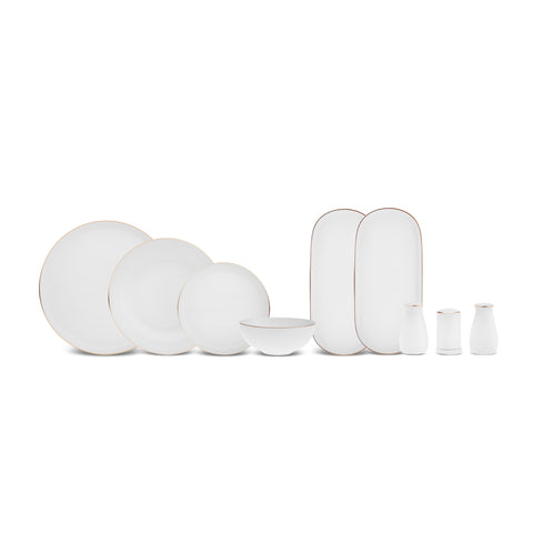 Karaca Favaro Tafelservice für 12 Personen, 53-teilig, Gold