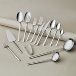 Karaca Halley 91-Piece Stainless Steel Cutlery Set with Serving Set for 12 People, Silver