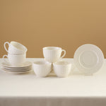 Karaca Nora Embossed Teetassen-Set für 6 Personen, 220 ml