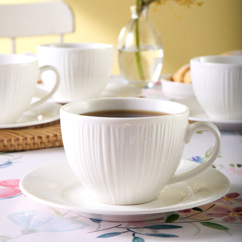 Karaca Anna Embossed Teetassen-Set für 6 Personen, 220 ml