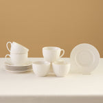 Karaca Anna Embossed Teetassen-Set für 6 Personen, 220 ml