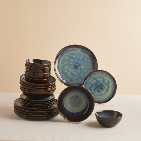 Karaca Leia Reaktiv 24-teiliges Tafelservice für 6 Personen