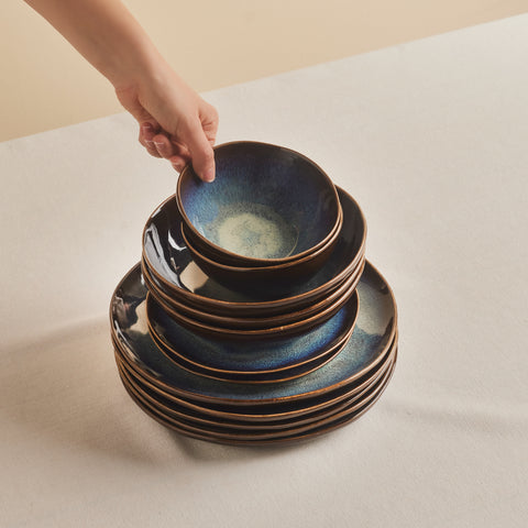 Karaca Leia Reaktiv 24-teiliges Tafelservice für 6 Personen