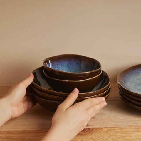 Karaca Leia Reaktiv 24-teiliges Tafelservice für 6 Personen