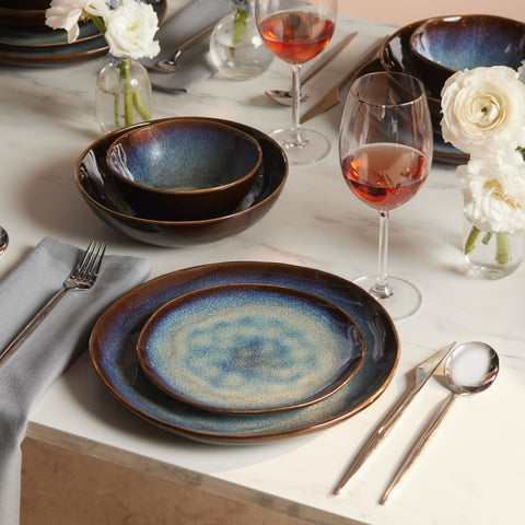 Karaca Leia Reaktiv 24-teiliges Tafelservice für 6 Personen