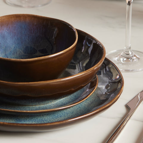 Karaca Leia Reaktiv 24-teiliges Tafelservice für 6 Personen