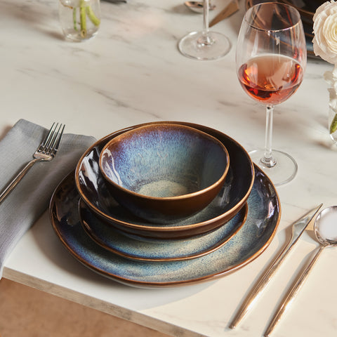 Karaca Leia Reaktiv 24-teiliges Tafelservice für 6 Personen