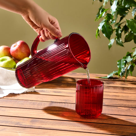 Karaca Zenith Glaskaraffe, 1L, Rot