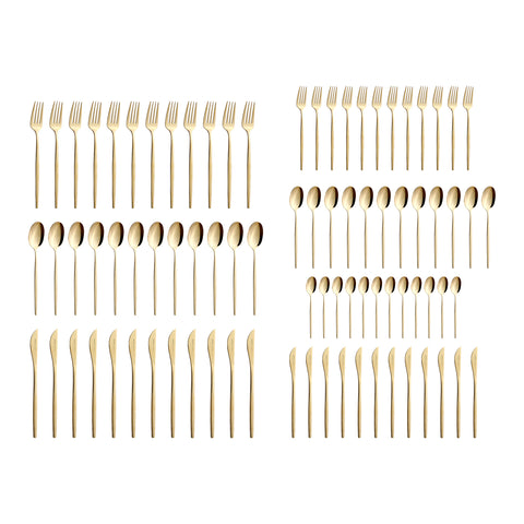 Karaca Camille 84-Piece Cutlery Set for 12 People