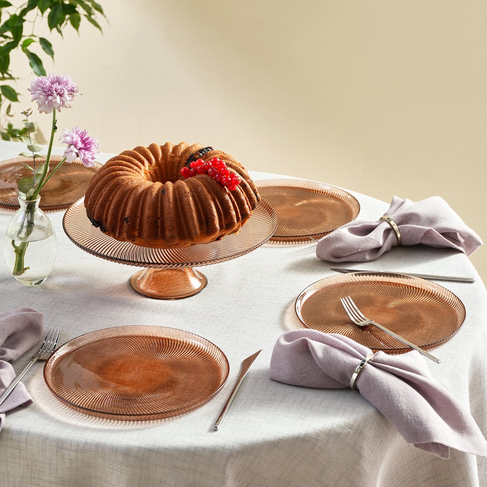 Karaca Juliet Mocha Mousse 6 Kişilik 7 Parça Pasta Takımı