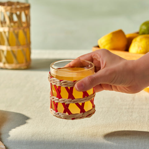 Karaca Waven Wasserglas, 285 ml, Rot