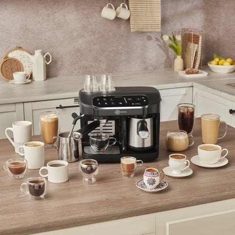 Karaca Hatır Perfetto Espresso und Türkischer Kaffee Maschine INOX