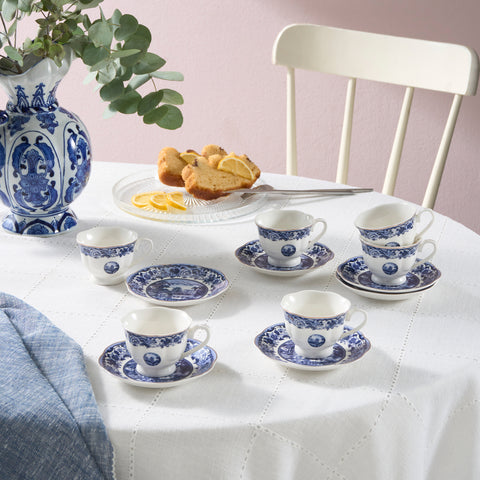 Karaca Old Town 12-teiliges Bone China Espresso-/Türkische Kaffeetasse