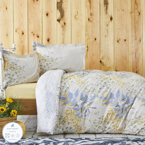 Karaca Clarinda Doppelbett Bettwäsche Set mit Spannbettlaken