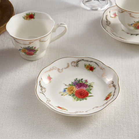 Karaca Antique 4-Piece Bone China Tea Cup Set for 2 People, 200ML
