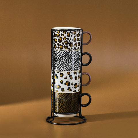 Karaca Leobra 5 Parça Standlı Çay Fincanı Seti 160ML