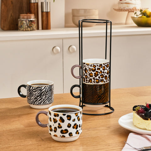 Karaca Leobra 5 Parça Standlı Çay Fincanı Seti 160ML
