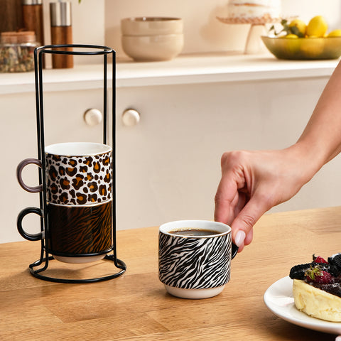 Karaca Leobra 5 Parça Standlı Çay Fincanı Seti 160ML