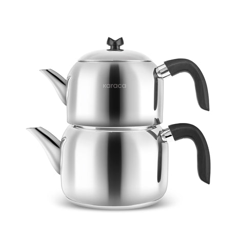 Karaca Laris Midi Induction Teapot Set, Black