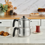 Karaca Laris Midi Induction Teapot Set, Black