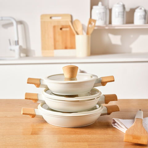 Karaca Swiss Crystal Almond, 6 teiliges Schmortopf Set, Induktion