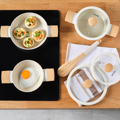 Karaca Swiss Crystal Almond, 6 teiliges Schmortopf Set, Induktion