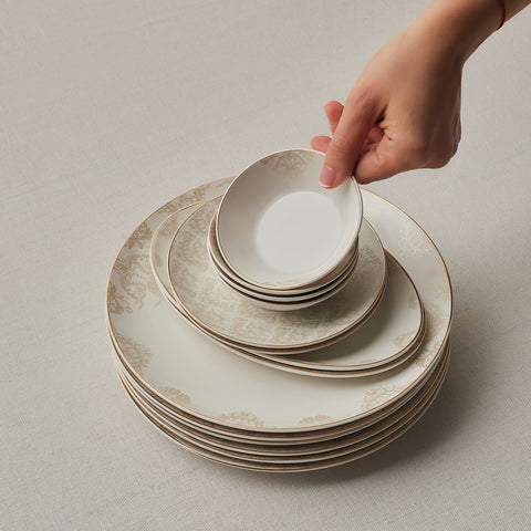 Karaca Siena 20-Teiliges Frühstücksset, Weiss