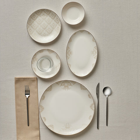 Karaca Siena 20-Teiliges Frühstücksset, Weiss