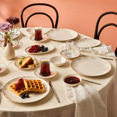 Karaca Siena 20-Teiliges Frühstücksset, Weiss