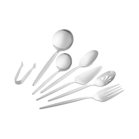 Karaca Lizbon Boxed 7-Piece Serving Set, Silver