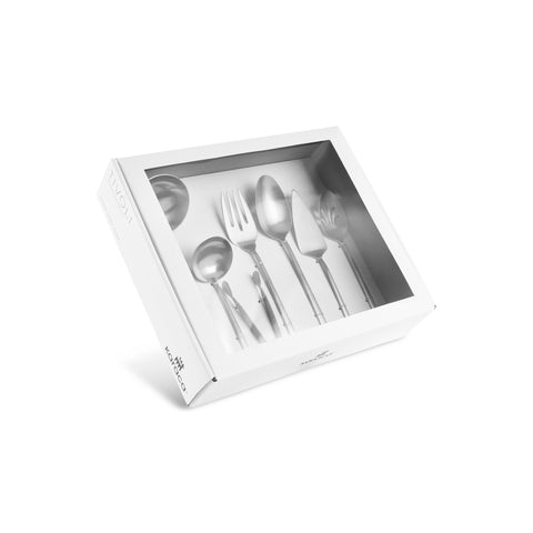 Karaca Tivoli Boxed 7-Piece Serving Set, Silver
