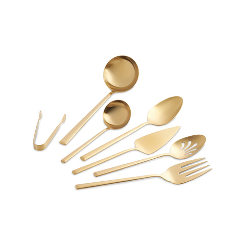 Karaca Tivoli Boxed 7-Piece Serving Set, Gold
