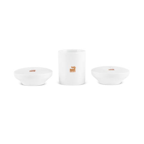 Karaca Stream Bone Merope Gold 53-Piece Dinnerware Set for 12 People