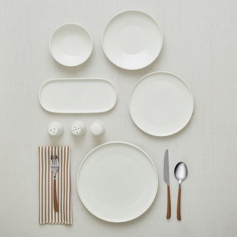 Karaca Stream Bone Sirius 53-Teiliges 12-Personen Tafelservice Weiß